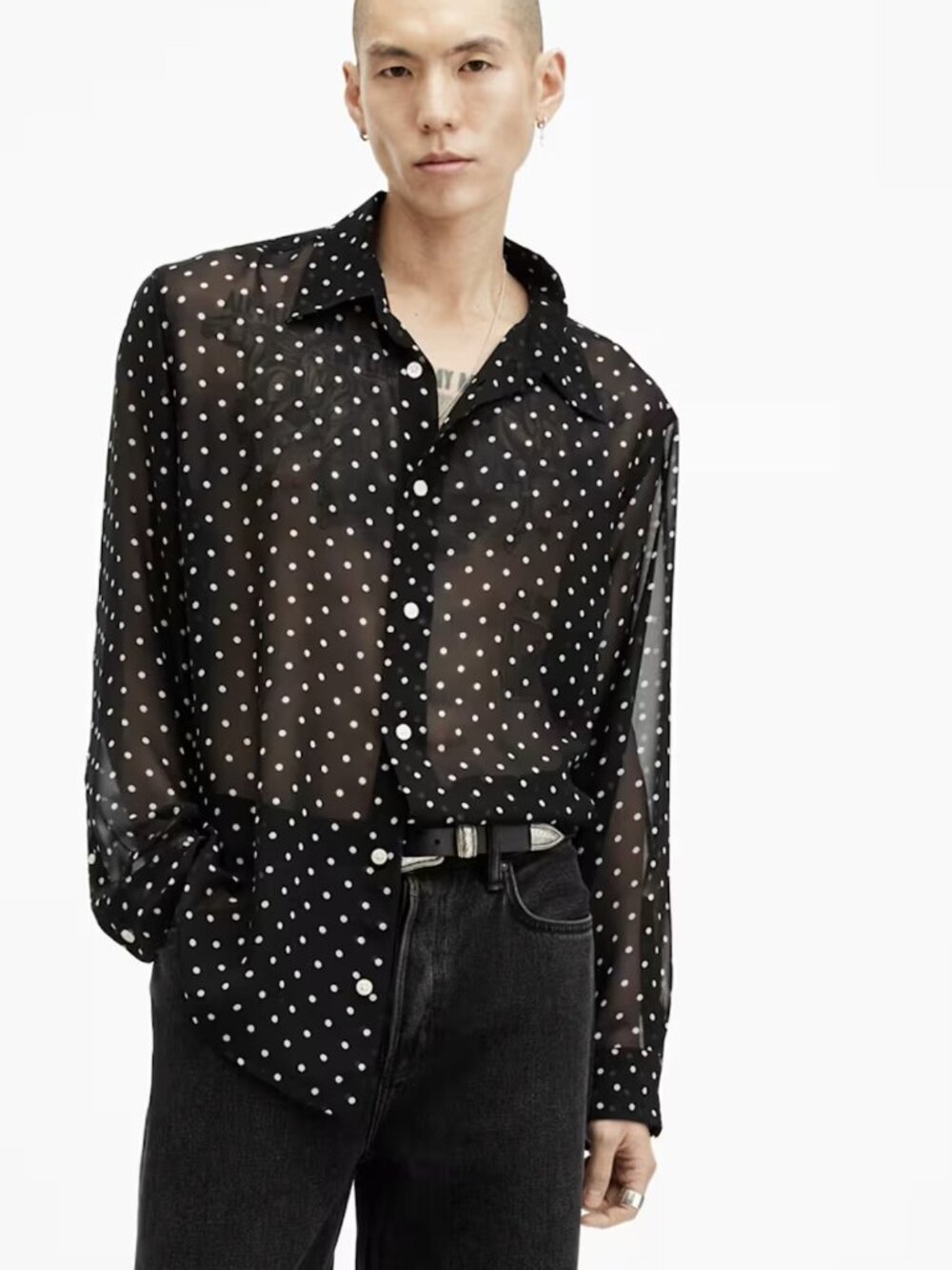 ALLSAINTS Sangha Long Sleeve Relaxed Fit Shirt